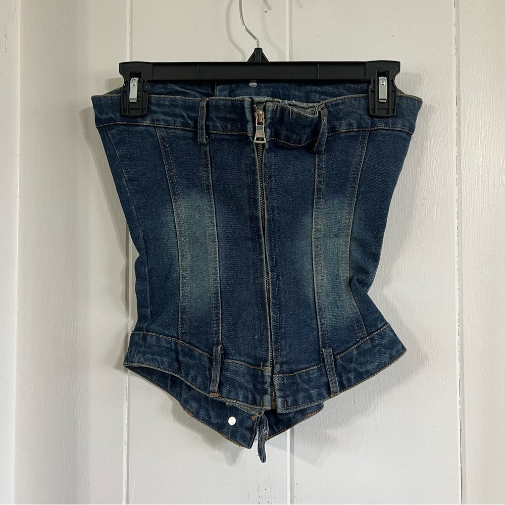 Shopkollyy denim corset top - Picture 2 of 3